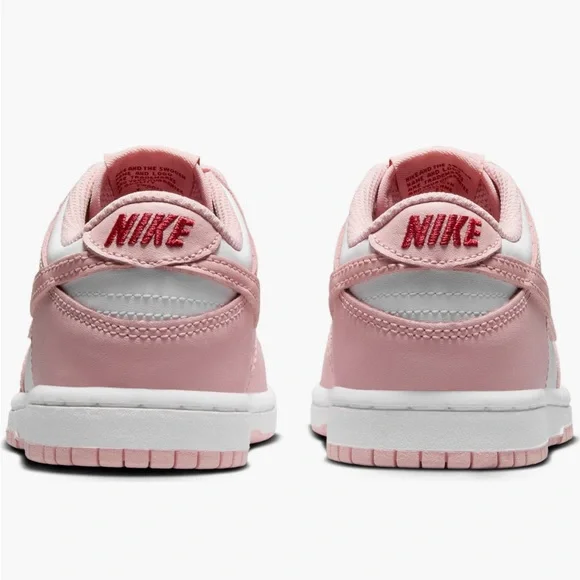 Nike Kids Dunk Low Sneakers in Pink and White - Picture 4 of 4
